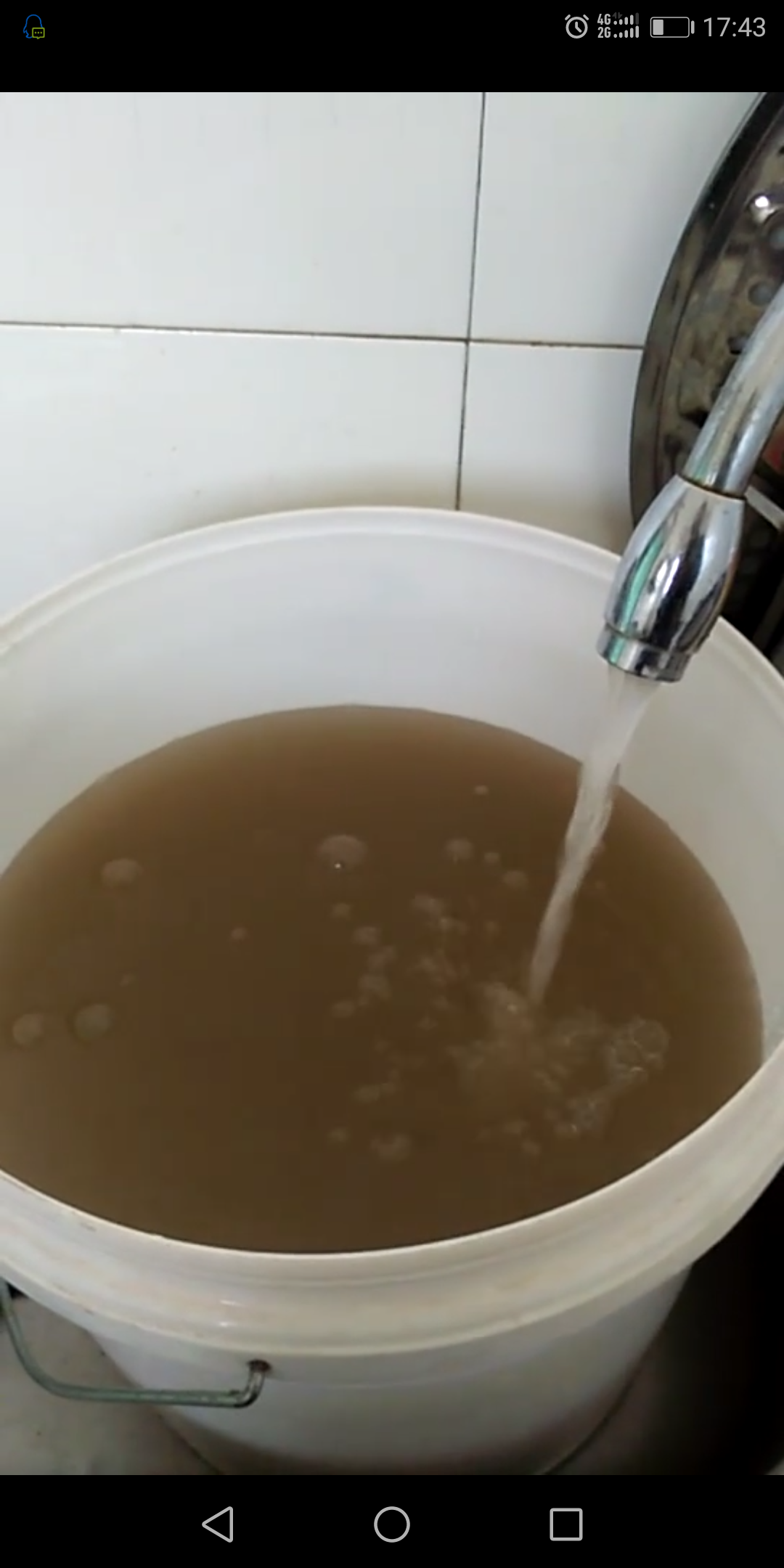 秦汉新城正阳镇张家湾村水质很差浑浊不堪