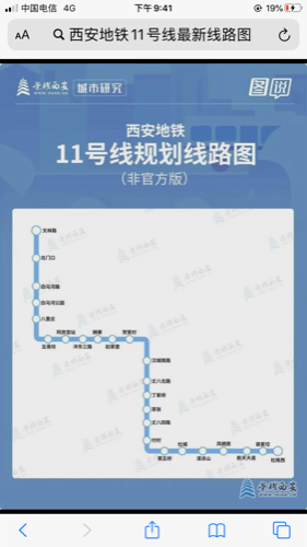 咸阳地铁11号线线路图图片